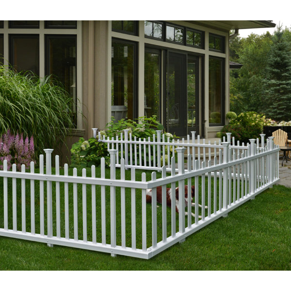 Zippity Outdoor Products 30 in. x 58 in. Madison No Dig Vinyl Picket